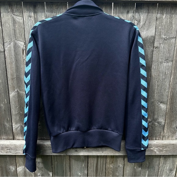 HUMMEL Classic Bee Zip Track Jacket Navy Blue Logo Soccer Futbol Men's Small - Picture 11 of 11